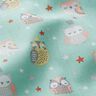 Poplin Cute Owls  – aqua blue,  thumbnail number 2