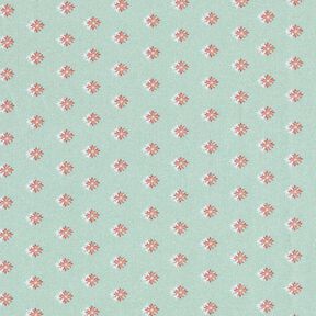 Cotton Poplin Mini spikes – pale mint/dark dusky pink, 