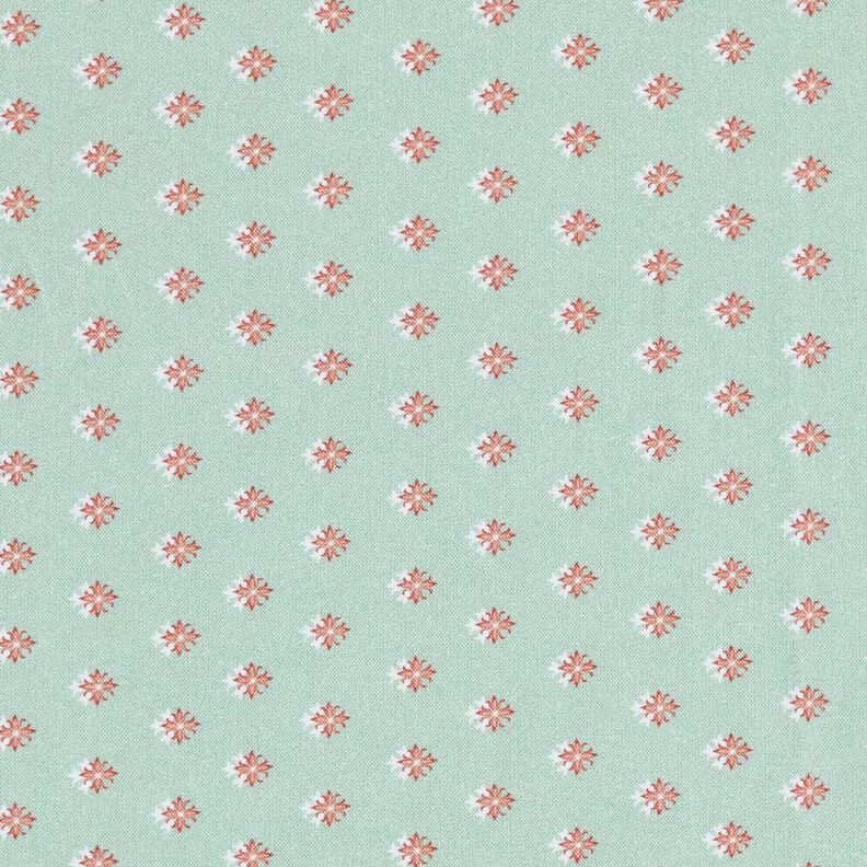 Cotton Poplin Mini spikes – pale mint/dark dusky pink,  image number 1