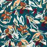 Viscose Jersey modern flowers – petrol/copper,  thumbnail number 1