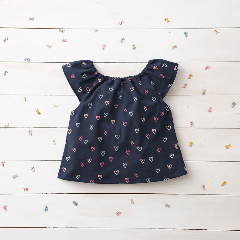 Baby Cord Hearts Foil Print | by Poppy – midnight blue/silver,  image number 5