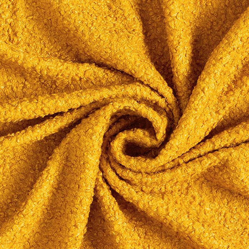 Plain Bouclé Knit – mustard,  image number 1