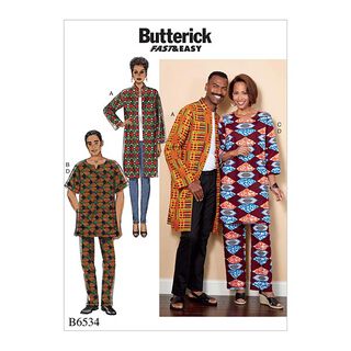 Misses'/Men's Coat | Tunic | Pants, Butterick 6534 | XL - XXL, 