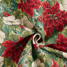Decor Fabric Tapestry Fabric two-tone poinsettias – light beige/red,  thumbnail number 3