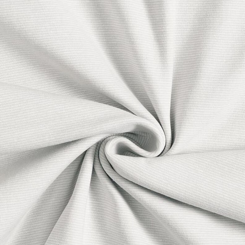 Tubular cuff fabric narrow stripes – misty grey/offwhite,  image number 1