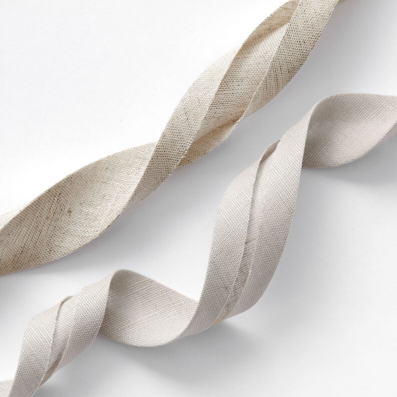 Bias binding Linen Blend [20 mm] – misty grey,  image number 3