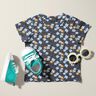 Cotton Jersey cute little flowers – blue-black,  thumbnail number 5
