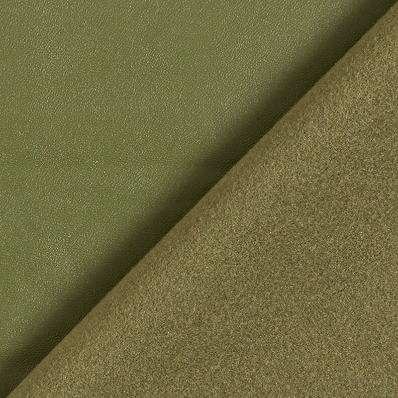 plain stretch faux leather – khaki,  image number 3