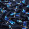 Cotton Jersey Dragonflies | Glitzerpüppi – midnight blue/light turquoise,  thumbnail number 2