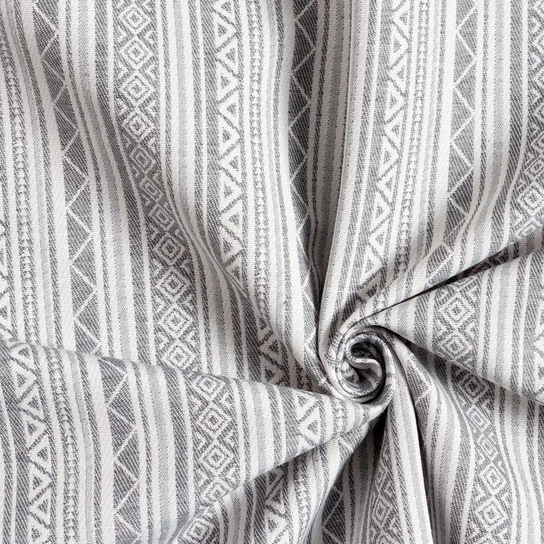 Decor Fabric Jacquard ethnic stripes &ndash; grey/offwhite,  image number 3