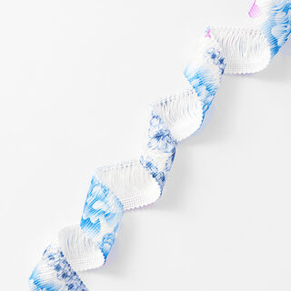 Fringe Flowers [30 mm] – white/blue, 