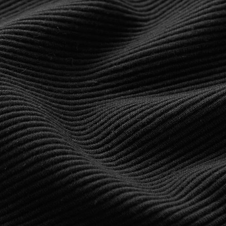 Ottoman ribbed jersey Plain – black,  image number 3