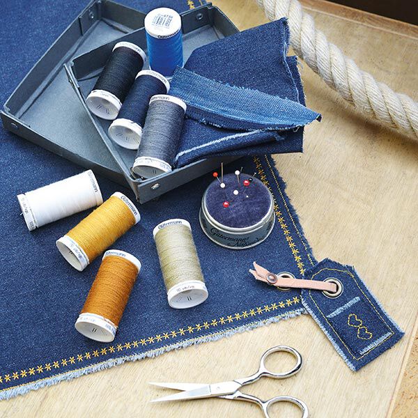 Denim Sewing Thread Set [ 100m | 12 pieces ] | Gütermann creativ – colour mix,  image number 10
