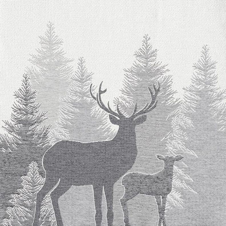 Panel Tapestry Fabric Stags – grey,  image number 1