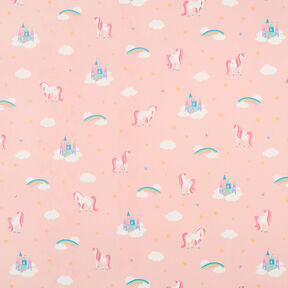 Decor Fabric Half Panama Unicorns – light pink, 