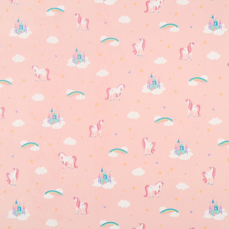 Decor Fabric Half Panama Unicorns – light pink,  image number 1