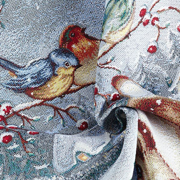 Decorative Panel Tapestry Fabric Cat with Gifts light blue carmine Perfect for Christmas