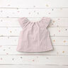 Double Gauze/Muslin Doubleface stripes – dusky pink/white,  thumbnail number 6