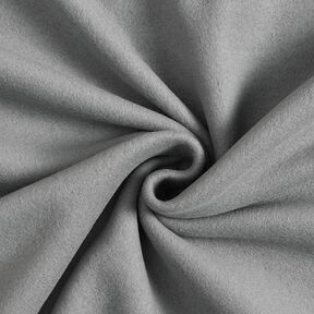 Cotton Fleece Plain – grey | Remnant 70cm, 