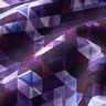 Softshell colourful triangles Digital Print – grape,  thumbnail number 3