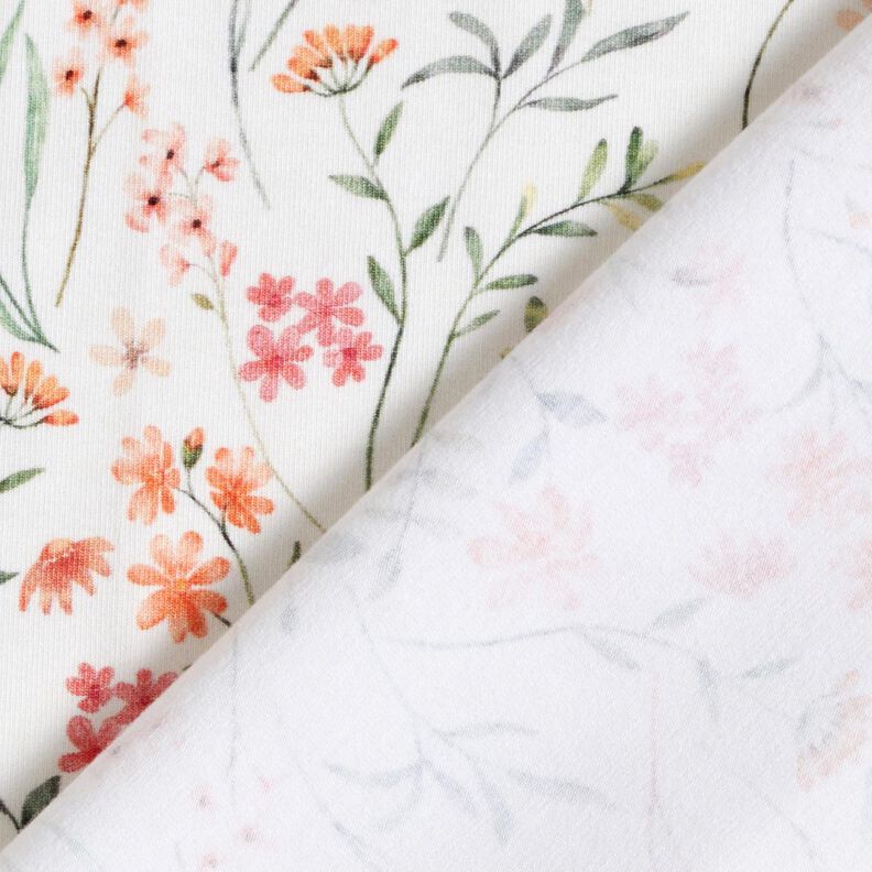 GOTS Cotton Jersey wildflower meadow Digital Print – ivory,  image number 4