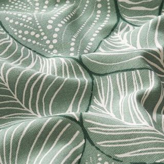 Decorative half Panama fabric simple leaves – reed, 