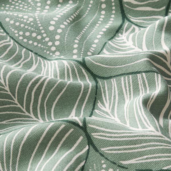 Decorative half Panama fabric simple leaves – reed,  image number 2