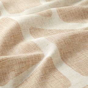 Curtain Fabric Linen Blend Shapes  – chestnut/natural, 