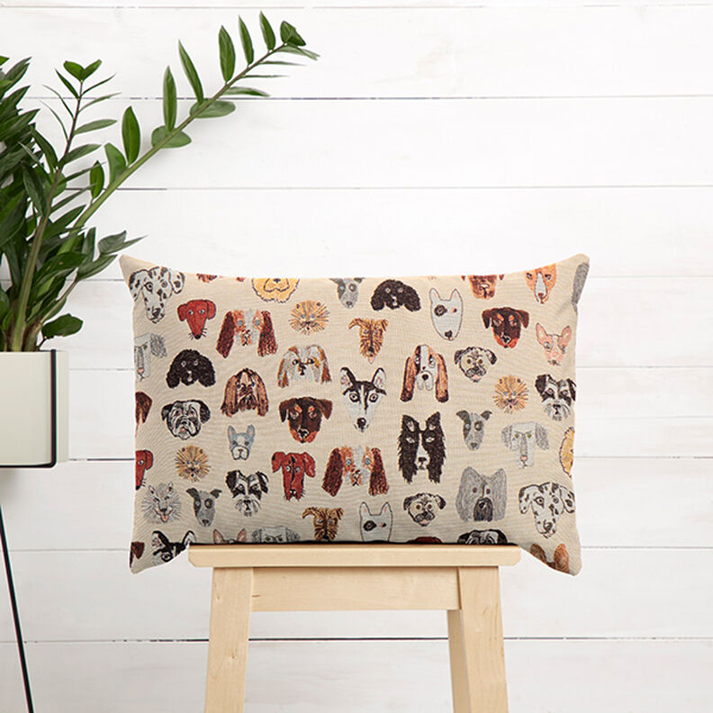 Decorative fabric Tapestry dogs – beige,  image number 9