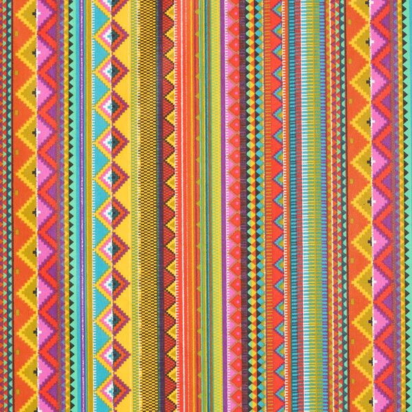 Coated Cotton ethnic stripes,  image number 1