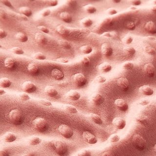 Cosy Fleece Embossed Dots – dusky pink, 