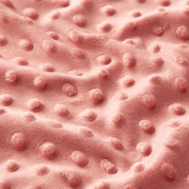Cosy Fleece Embossed Dots – dusky pink,  image number 2