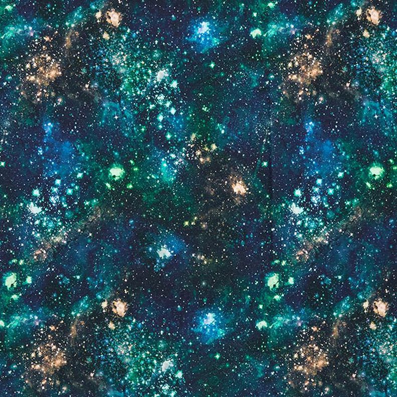 Cotton Jersey Cosmos Digital Print – navy blue,  image number 1