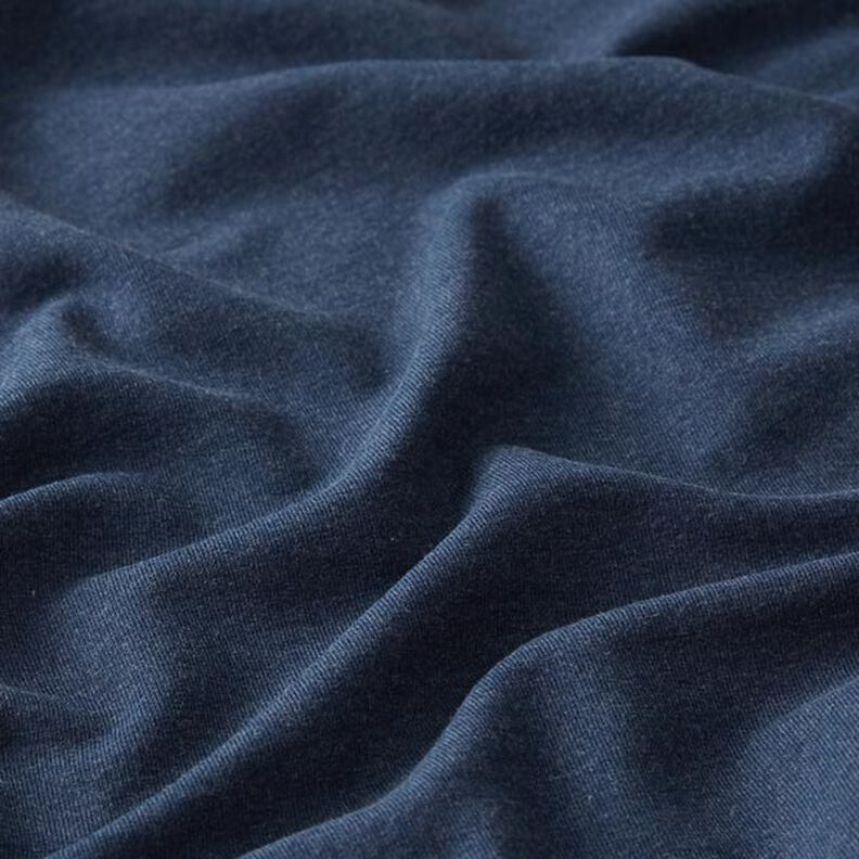 Fine Mottled French Terry – navy blue/grey, image number 2