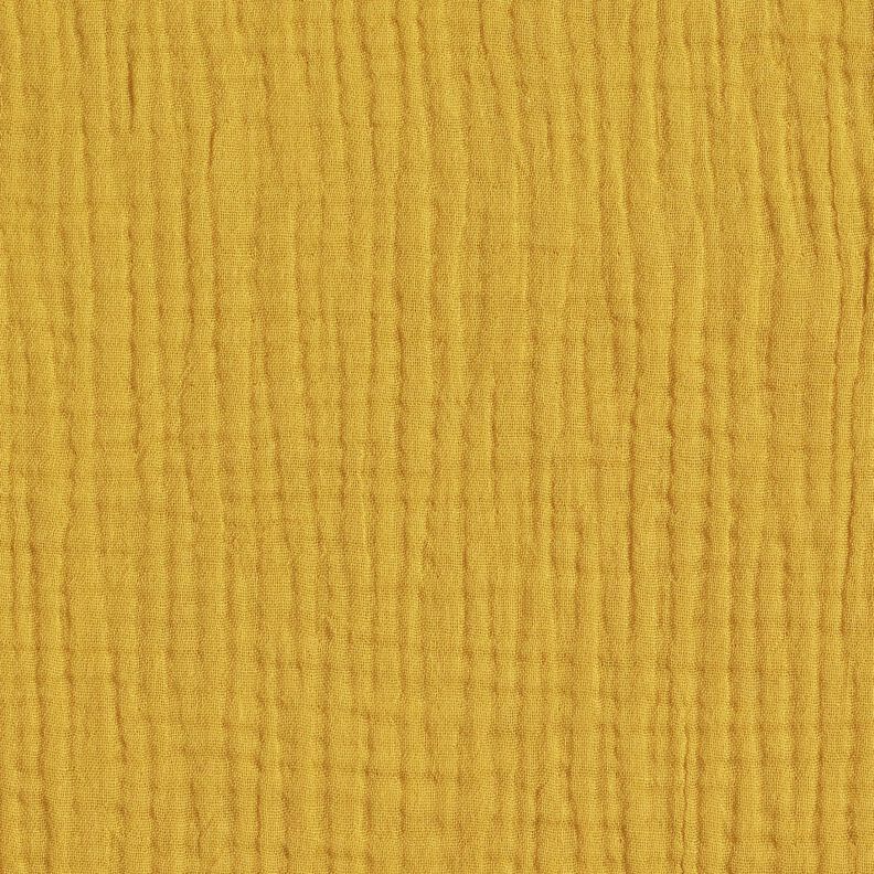 Triple-Layer Cotton Muslin Plain – mustard,  image number 3