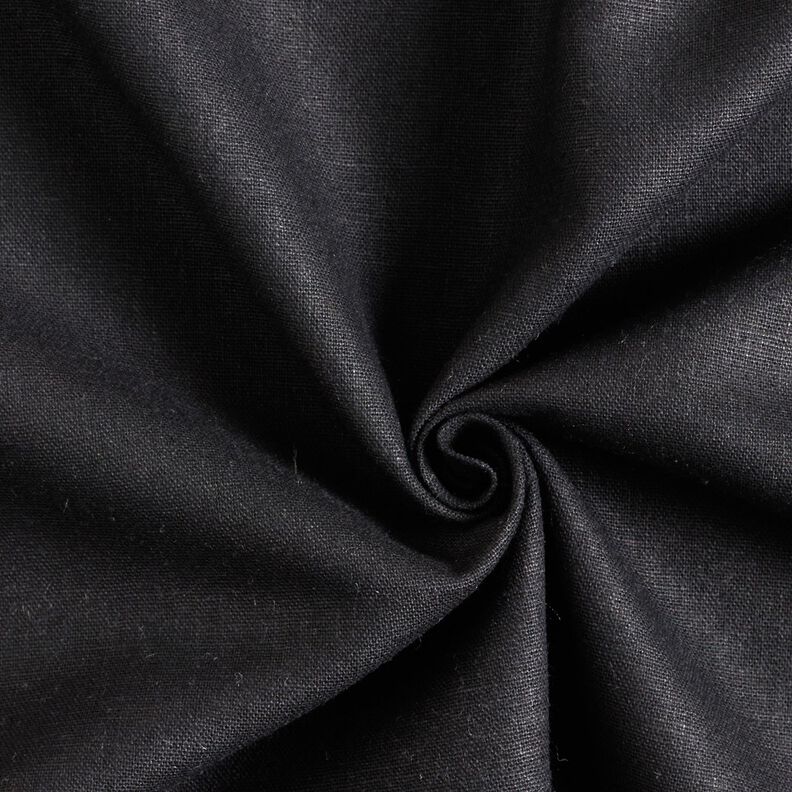 pure heavy linen Plain – black,  image number 1
