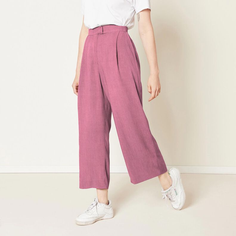 Linen fabric Ramie mix medium – dark dusky pink,  image number 5