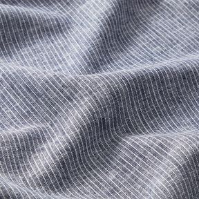 Linen Cotton Blend Narrow Stripes – midnight blue/white, 