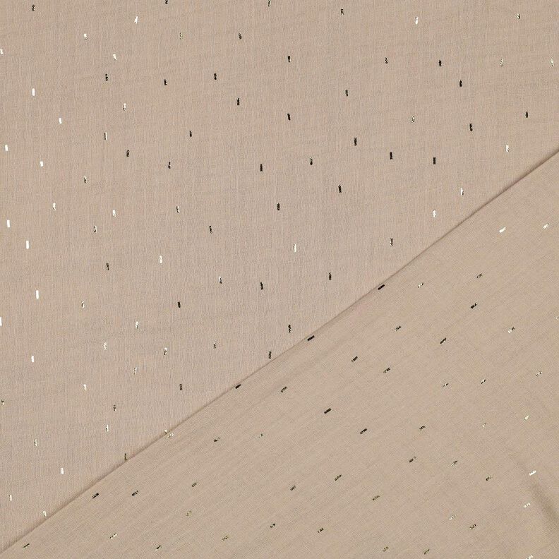 Double Gauze/Muslin Rectangle Foil Print | Poppy Fabrics – anemone/metallic gold,  image number 4