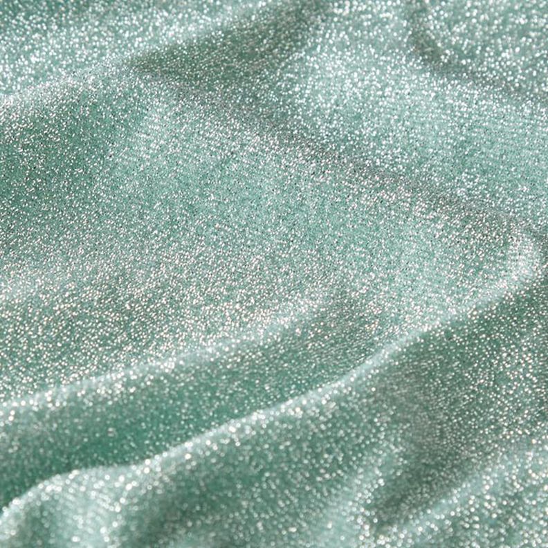 Glamour Tinsel Glitter Jersey – mint,  image number 2