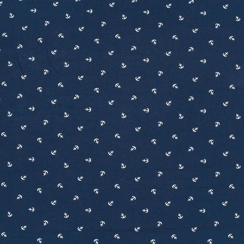 Cotton Jersey small anchor – navy blue,  image number 1