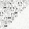 Cotton Flannel Dogs | Poppy Fabrics – white/black,  thumbnail number 4