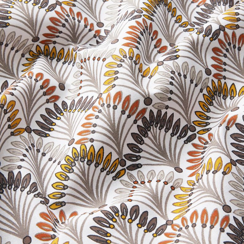 Cotton Cretonne Fans – taupe/ivory,  image number 2