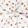 Double Gauze/Muslin geometric symbols – ivory/caramel,  thumbnail number 3