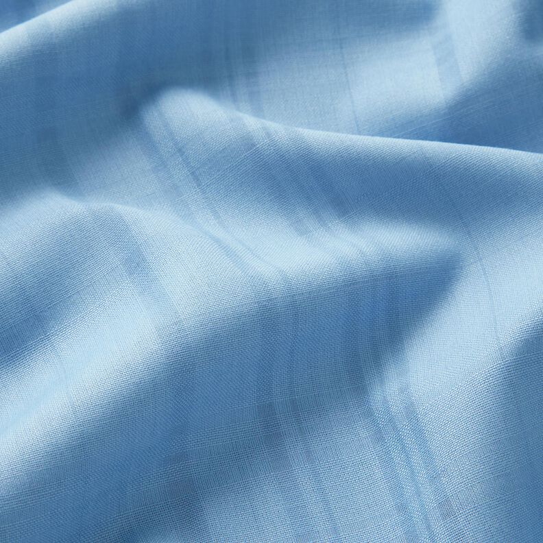 Lightweight checked translucent cotton fabric – light blue,  image number 2