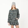 French terry brushed zebra digital print – black/silver,  thumbnail number 5
