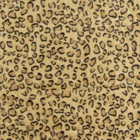 Super soft faux fur leopard print – antique gold/black, 