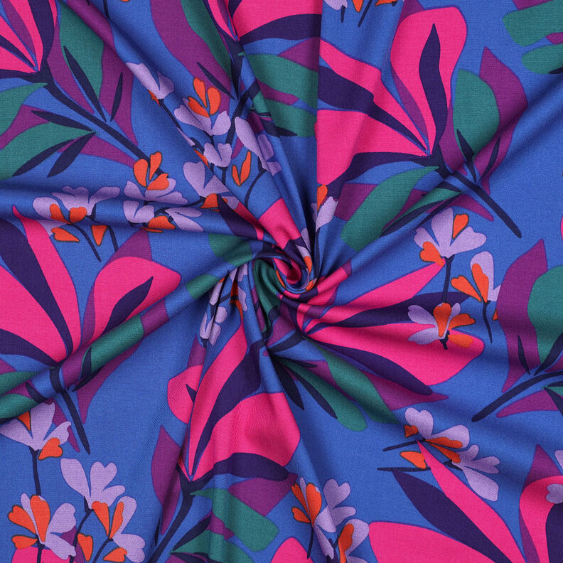 viscose fabric stretch Spring Garden | Nerida Hansen – royal blue/red lilac,  image number 3