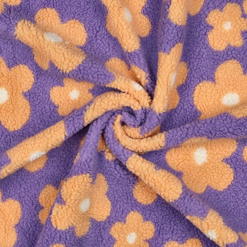 Teddy Fur Flowers | Poppy Fabrics &ndash; lavender/apricot,  image number 3