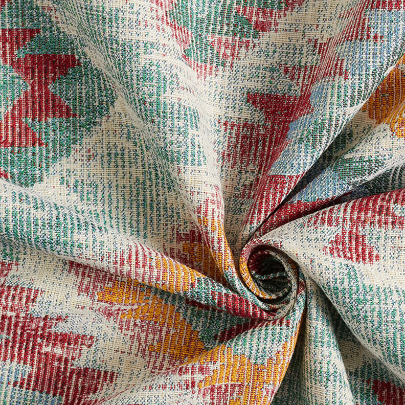 Decor Fabric Tapestry Fabric Ethno Diamonds – light turquoise/light beige,  image number 3